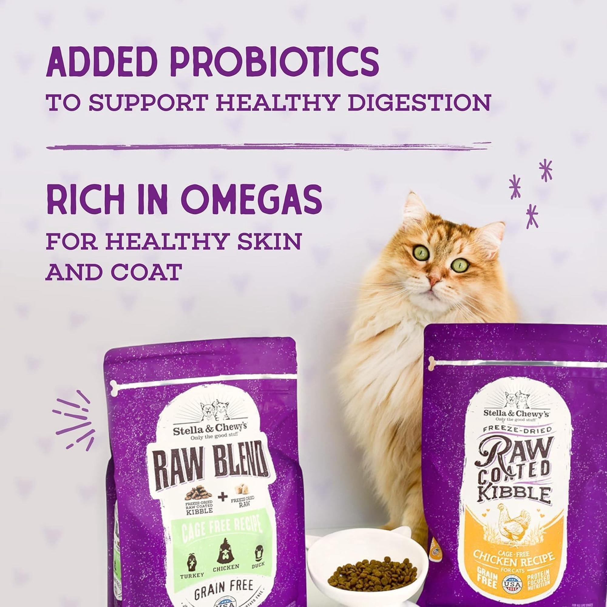 Stella & Chewy's Baked Kibble for Cats - Raw Coated Cage-Free Chicken Recipe - 2.5 Pound Bag