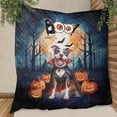 thumbnail image 3 of Happy Halloween Vampire Pitbull BOO with Pumpkins Fun and Spooky Quilt Blanket Terrier Dog Lover Cozy Comforter Throw Blanket - 00018, 3 of 5