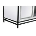 thumbnail image 5 of James 60 in. mirrored tv stand with wood fireplace in black, 5 of 13