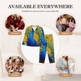 thumbnail image 7 of Lsque Peacocks Pattern Long Sleeve Pajama Set for Women - Soft 2-Piece Sleepwear and Loungewear Set with Pockets, Comfy Nightwear-Medium, 7 of 7