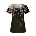 thumbnail image 4 of Viikei Summer Tops for Women 2025 Short Sleeves Lightweight Casual Shirt for Women Women Fashion Printed Casual V-Neck Short Sleeve Loose T-Shirt Blouse Tops, 4 of 5