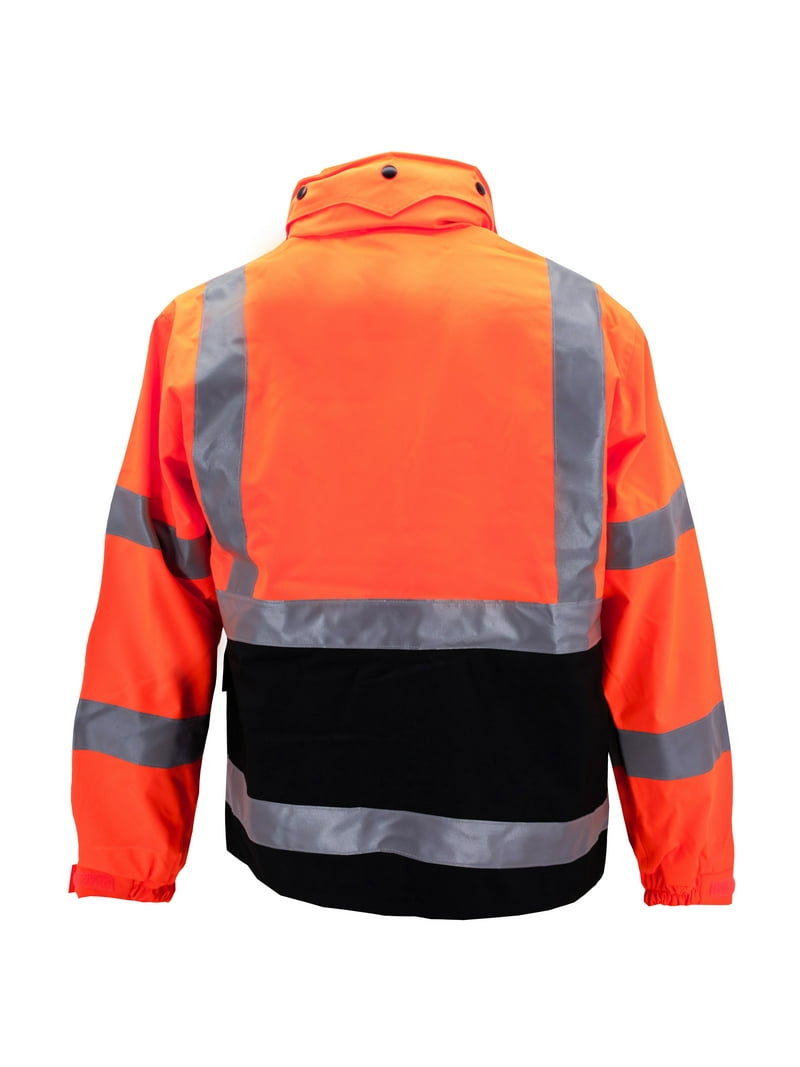 Men's Class 3 Safety High Visibility Water Resistant Reflective