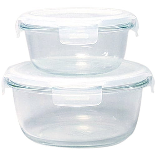 Lock & Lock 4Piece Borosilicate Glass Food Storage Set with Locking