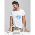 thumbnail image 2 of Polygonal Blue Chameleon  T-Shirt Men -Image by Shutterstock, Male 4X-Large, 2 of 4