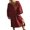 Wine Red, variant on Michellecmm Women Fall Hoodies Dress Solid Color Drawstring Sweatshirts Dress