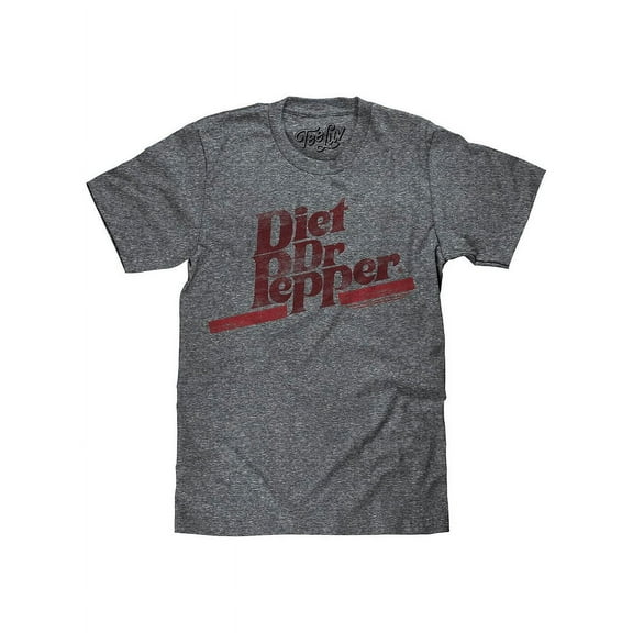 Tee Luv Men's Faded Diet Dr Pepper Soda Logo Shirt (L)