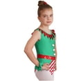 thumbnail image 4 of IEFIEL Kids Girls Christmas Gymnastic Leotard with Headband Outfit Christmas Elf Cosplay Costume Sleeveless Dance Leotard Green 12, 4 of 7
