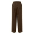 thumbnail image 5 of Jamsmile Women Pants Linen High Waisted Wide Leg Palazzo Pants Casual Summer Drawstring Trousers Flowy Beach Pants With Pockets, 5 of 6