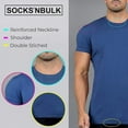 thumbnail image 3 of SOCKS'NBULK 6 Pack Mens Cotton Crew Neck Short Sleeve Casual T-Shirts Royal Blue Lightweight Bulk (Royal Blue, Large), 3 of 6