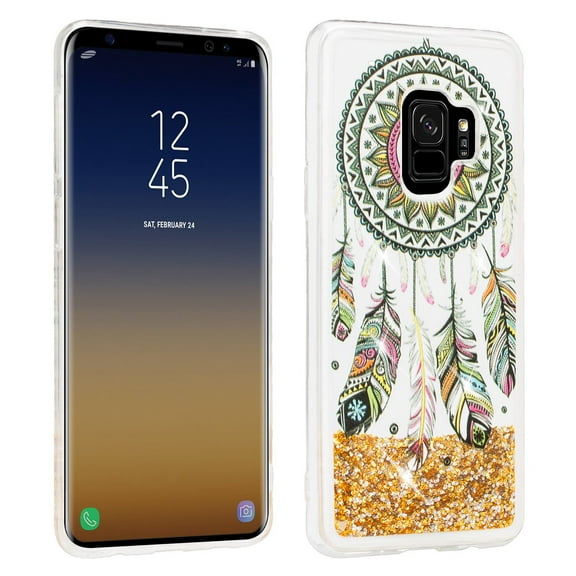 [Moving Sand Liquid interior] Shine Bling Sparkling Glitter TPU Bumper Cover Slim Protector Case for Samsung Galaxy S9 [Drop Protection] - Dream Catcher