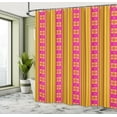 thumbnail image 5 of Ambesonne Ethnic Shower Curtain, Traditional Ornaments, 69"Wx75"L, Hot Pink Yellow, 5 of 5