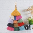 thumbnail image 4 of Tassel Keychain Fashion Multipurpose Key Ring Pendant Pom Pom Tassel Bag Charm, 4 of 10