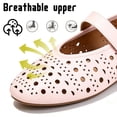 thumbnail image 3 of CHICVOMEY Breathable Mesh Mary Jane Shoes for Women Leather Ballet Flats with Buckle Fashion Fishnet Flats for Women Casual & Work Fashion Flats, 3 of 9