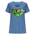 thumbnail image 4 of lcziwo Womens Funny St Patricks Day Shirts Loose Casual U Neck Irish Shirts Cute Shamrock Print Tshirts Cotton Comfy Basic Tee Tops Saint Costume 2025 Blue S Sales of The Day Lightning, 4 of 5