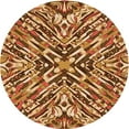 thumbnail image 1 of Ahgly Company Indoor Square Patterned Cantaloupe Orange Area Rugs, 3' Square, 1 of 6