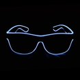thumbnail image 2 of Light up El Wire Neon Rave Glasses Glow Flashing LED Sunglasses Costumes For Party, EDM, Halloween, 2 of 4