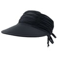 thumbnail image 2 of Spencer Womens Sun Visor Hats Wide Brim Beach Hats UV Protection Outdoor Sports Traveling Hiking Fishing Caps, Black, 2 of 10