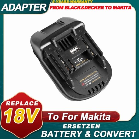 BPS18M Adapter Converts for Black and Decker/ -Porter Cable/ -Stanley 20V Batteries Into A Usable Battery for Makita 18V Power Tools