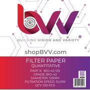 BVV Ashless Filter Papers - 125MM - Quantitative