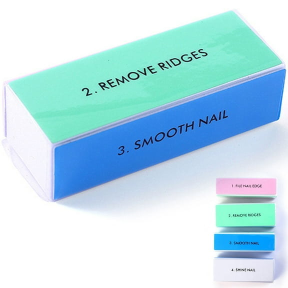 Ghojet Nail Buffer Professional Nail Buffer Block Reusable Nail File Buffer Polishing Block 4 Way Nail Tool