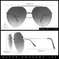 thumbnail image 3 of Iconic Tear Drop Oversize Metal Rim Racer Sunglasses Black - Blue Mirror, 3 of 7
