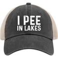 thumbnail image 2 of I Pee in Lakes Trucker Hat Women Vintage Mesh Hats for Fall, 2 of 8