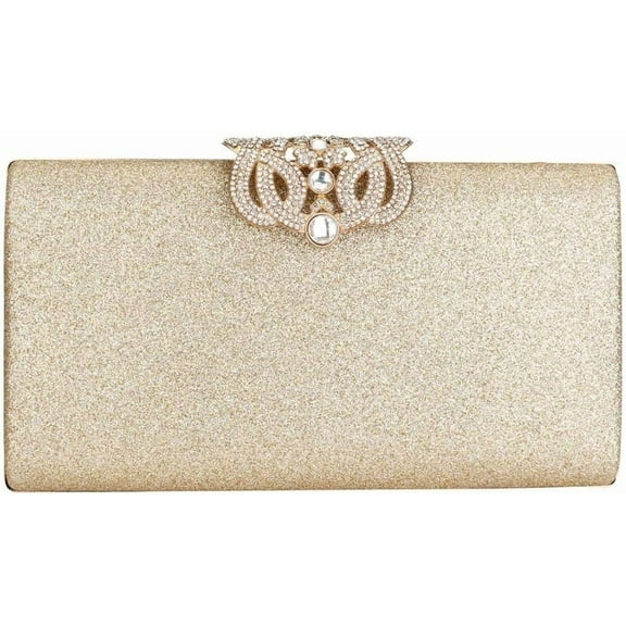 Leather Sparkling Evening Clutch Purse Women Designer Handbag for Wedding Party