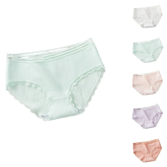 Ashirexll Womens Cotton Underwear, Ladies Underwear Panties, Womens Briefs Panties Mid Waist Comfortable