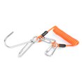 thumbnail image 2 of Cuerda antipérdida de resorte de doble extremo, de acero inoxidable, para deportes marinos, accesorio para buceo a la deriva (naranja), 2 of 12