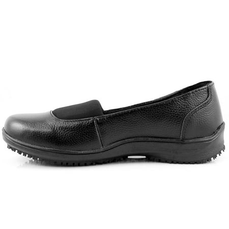 Laforst Debbie 8316 Womens Work Slip Resistant Heeled Slip On Shoes Black