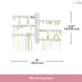 thumbnail image 5 of All Hung Up 6-Tier 6" Wall Jewelry Organizer, Command Strips included for Easy Hanging, 120 Hole Earring Organizer, Necklace Organizer, Bracelet Holder, Ring Holder, Rotating Branches, White, 5 of 6