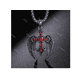 thumbnail image 4 of Collar Dije Con Grande Alas Ángel Cruz Fundir Acero Colgante Xtellar Plateado, 4 of 4