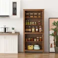 thumbnail image 2 of 64" 4-Door Kitchen Pantry, Freestanding Storage Cabinet with 3 Adjustable Shelves, 2 of 11