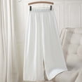 thumbnail image 2 of BUIGTTKLOP Pajamas Pants for Women Elastic High Waisted Lounge Pants Straight Wide Leg Sleep Pants, 2 of 6