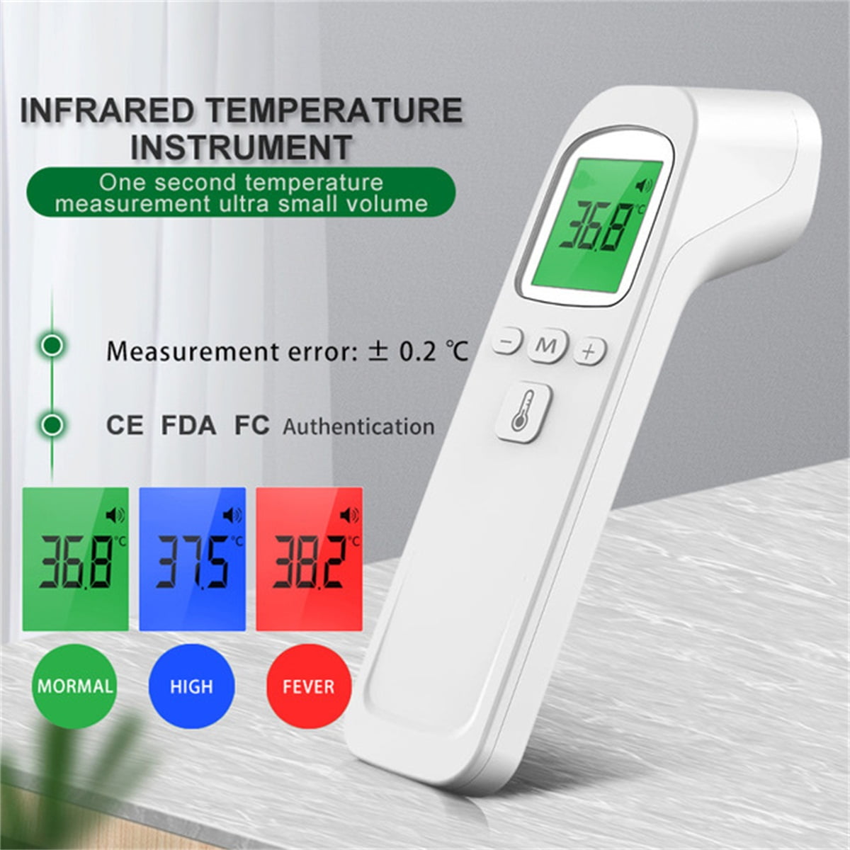 Non Contact Touch with LCD Display Digital Infrared Thermometer for Adults 