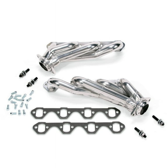 BBK PERFORMANCE 15150 86-93 FORD MUSTANG 5.0L 1-5/8IN SHORTY UNEQUAL-LENGTH HEADERS (SILVER CERAMIC CO