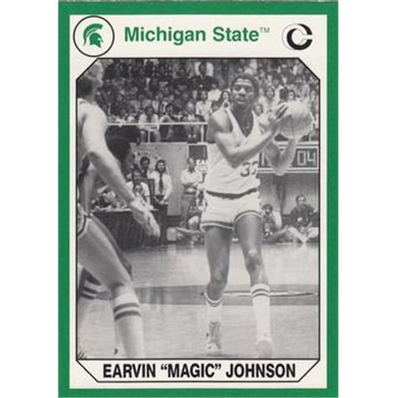 Earvin Magic Johnson Basket Card Michigan State 1990 Collegiate Collection No. 189
