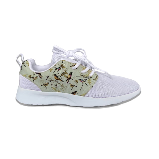 Espadrilles à Lacets Blanches pour Femmes Design Drapeau Hawaïen Chaussures de Course Confortables Chaussures de Marche Décontractées Plates