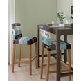 thumbnail image 2 of Laundry Room Bar Stool Covers Set of 6, Wash Dry Fold Repeat Splicing Colorful Wood Stretch Washable Bar Chair Covers with Backs, Removable Pub Counter Height Chair Cover for Kitchen Dining Room Cafe, 2 of 7