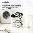 thumbnail image 2 of Balabala Boys Lightweight Crew Socks, Breathable Cotton Blend, Soft Striped Casual School Socks, 5-Pack, 2 of 6