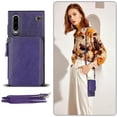 thumbnail image 2 of Funda tipo cartera para Huawei P30 con tarjetero y correa para el hombro para mujer, 2 of 5
