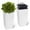 White, variant on Luku Tall Planters Set of 2, Outdoor&indoor Planter Pots with Water Level Monitor, Automatic Watering, Brown