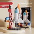 thumbnail image 4 of Aviation Spaceport Model Space Shuttle Rocket Launch Center Construction Building Blocks Spaceship KIDS Bricks Creative Toys, 4 of 4