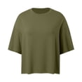 thumbnail image 5 of Women's Casual Shirts Short Sleeve Yoga Casual Loose Sports T Shirt Basic Cute Shirts S, 5 of 5