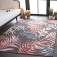 thumbnail image 3 of SAFAVIEH Cabana Jane Botanical Indoor/Outdoor Area Rug, Brown/Blue, 8' x 10', 3 of 17