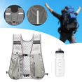thumbnail image 1 of Colaxi Hiking Vest Pack with 500ml Water Bottle Daypack Reflective Design Multipurpose Breathable for Jogging Lightweight Light Gray, 1 of 8