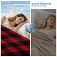 thumbnail image 2 of Rustic Checkered Cooling Blanket, Lightweight Breathable Summer Throw Blanket with Double Sided Cold Effect, Black Red Buffalo Plaid Picnic Beach Blankets Bed Sheet for Hot Sleepers 30"x40", 2 of 8