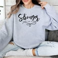 thumbnail image 5 of Inspirational Quote Sweatshirt, Stronger Than the Storm Graphic Top, Unisex Motivational Pullover, Comfortable Casual Wear, Gift Idea (LightPink, 3XL), 5 of 13