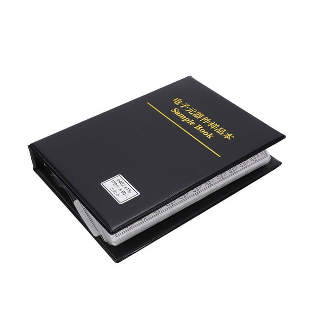 170 Valeur Noir Résistances Plastique Assortiment Kit Échantillon Livre Résistances Assortiment Livre Échantillon pour Stocker les Composants Comparaison d'Échantillon