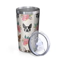 thumbnail image 2 of Boston Terrier Dog and Flower Florals 10oz Tumblers Stainless Steel Tumbler with Lid and Straw,Vacuum Insulated Double Wall Travel Tumbler Cups with Cleaning Brush for Coffee, Tea, 2 of 4